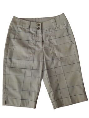 Nike White Plaid Bermuda Shorts